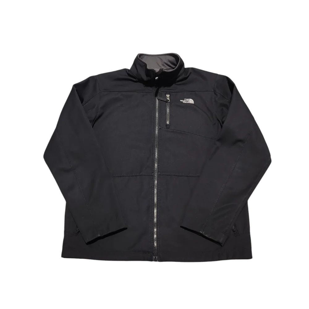 The North Face Boy's Lightweight Black Soft Shelled Full Zip Jacket XL 18/20
